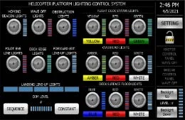 Helideck lighting control panel