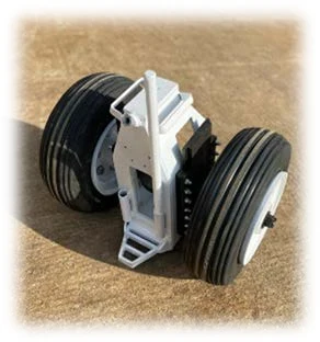 Skid helicopter transfer wheels