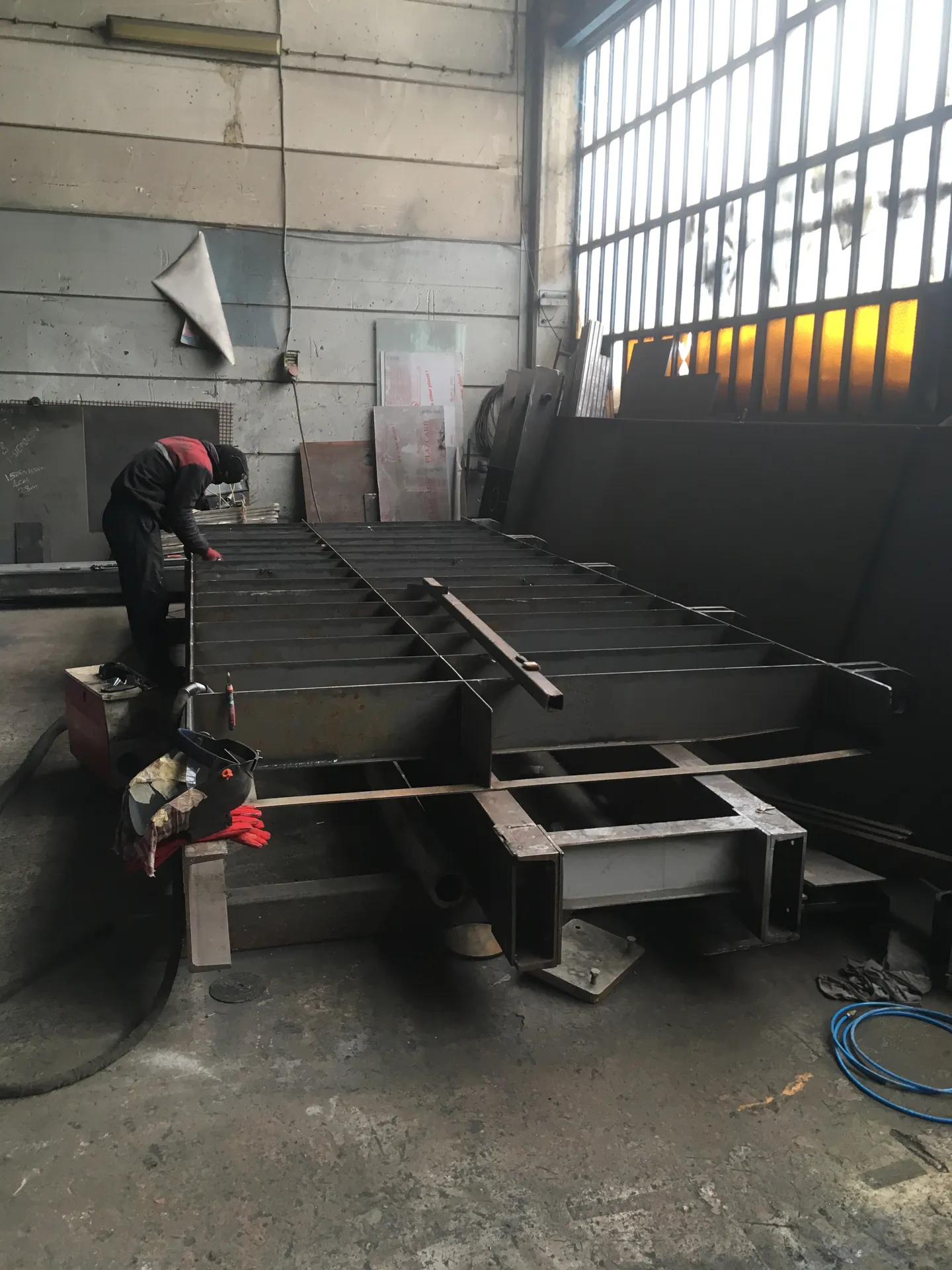 Ramp structure during fabrication